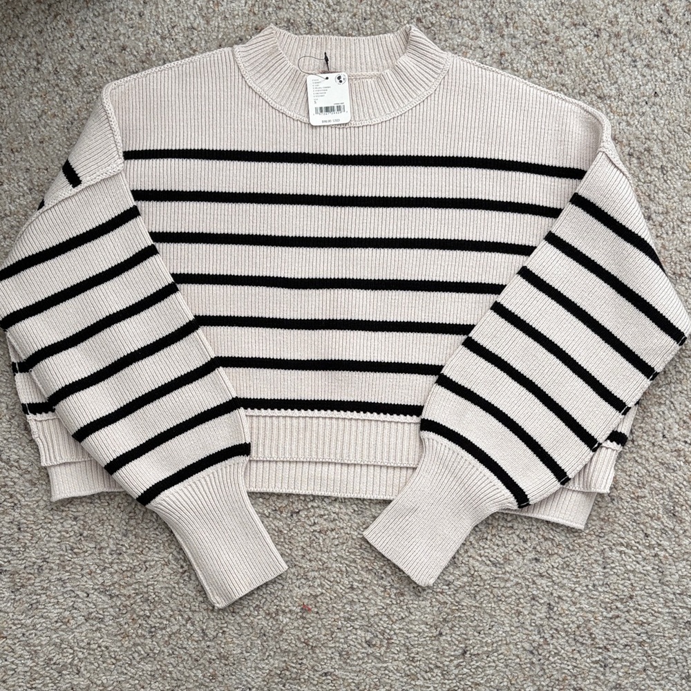 Brand new Free People striped sweater